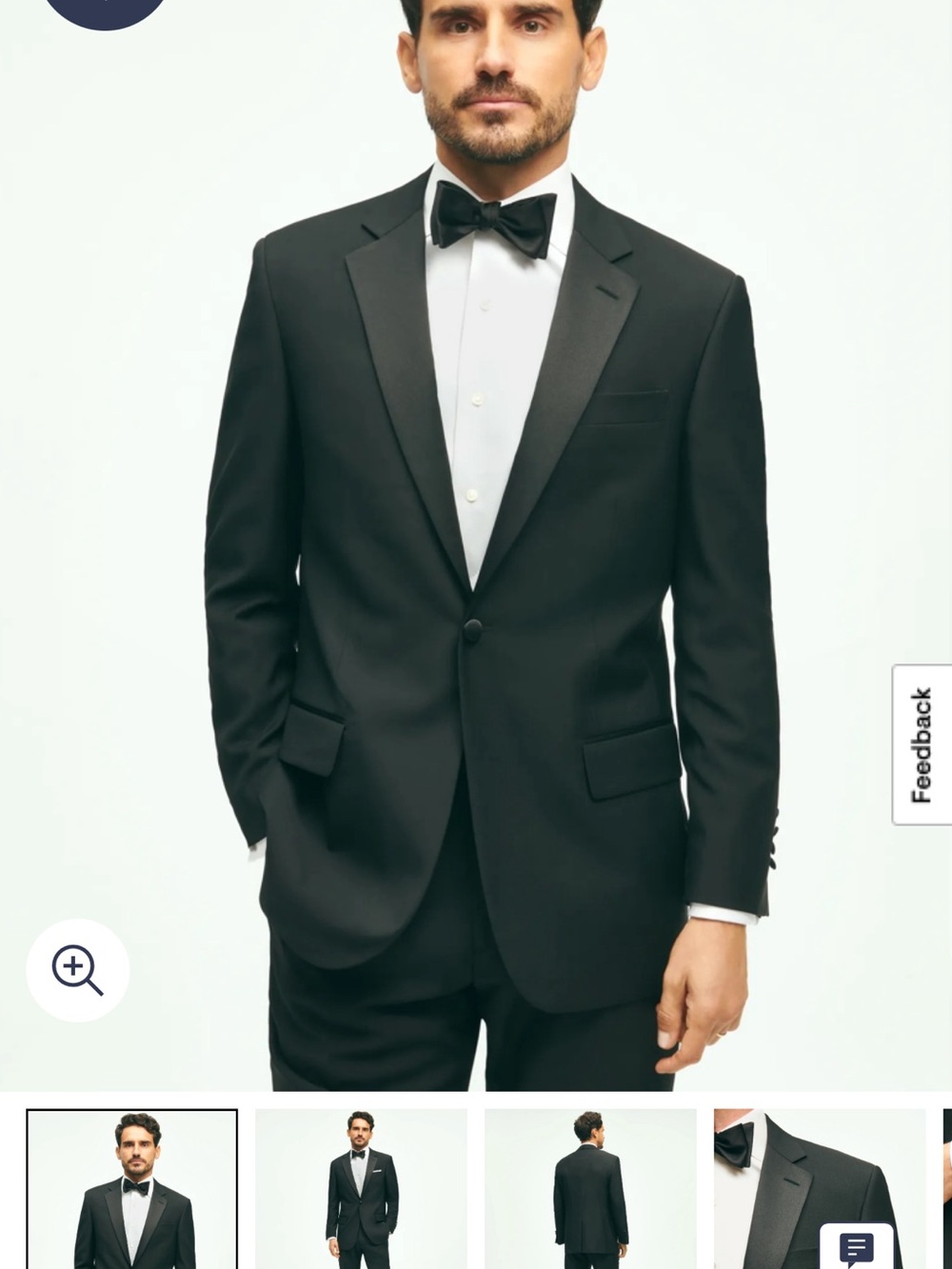 Brooks Brothers 1818 Madison Men’s Tuxedo Jacket 100% Wool, Black, 44L